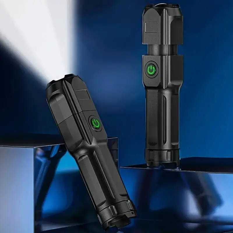 LED Flashlight Zoomable Torch USB Rechargeable, Outdoor Camping, Hiking & Indoor - image 5 | Free standard UK delivery included | Discount Quality Products
