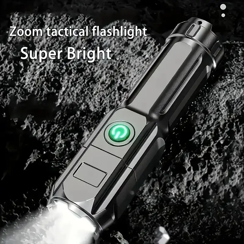 LED Flashlight Zoomable Torch USB Rechargeable, Outdoor Camping, Hiking & Indoor - image 7 | Free standard UK delivery included | Discount Quality Products