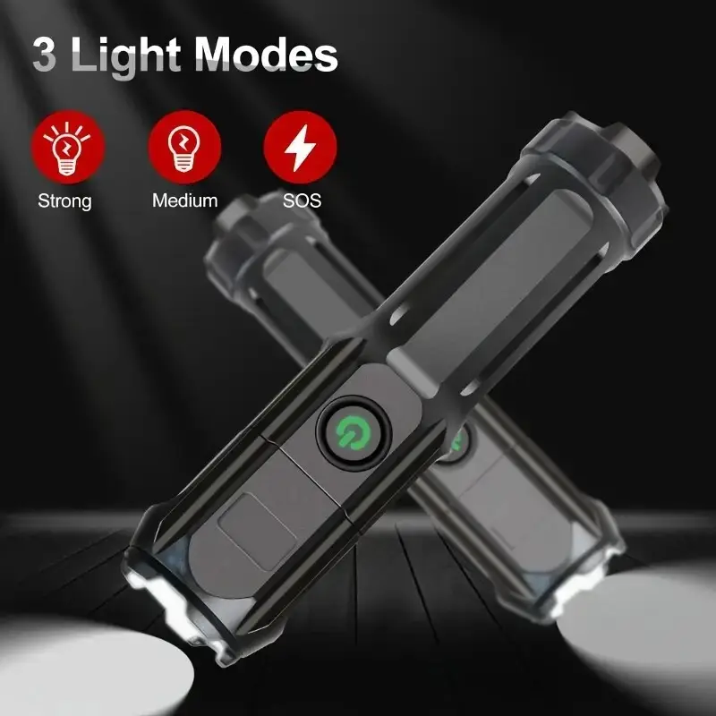 LED Flashlight Zoomable Torch USB Rechargeable, Outdoor Camping, Hiking & Indoor - image 9 | Free standard UK delivery included | Discount Quality Products