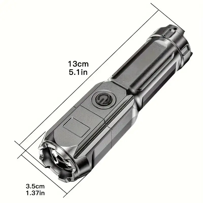 LED Flashlight Zoomable Torch USB Rechargeable, Outdoor Camping, Hiking & Indoor - image 10 | Free standard UK delivery included | Discount Quality Products
