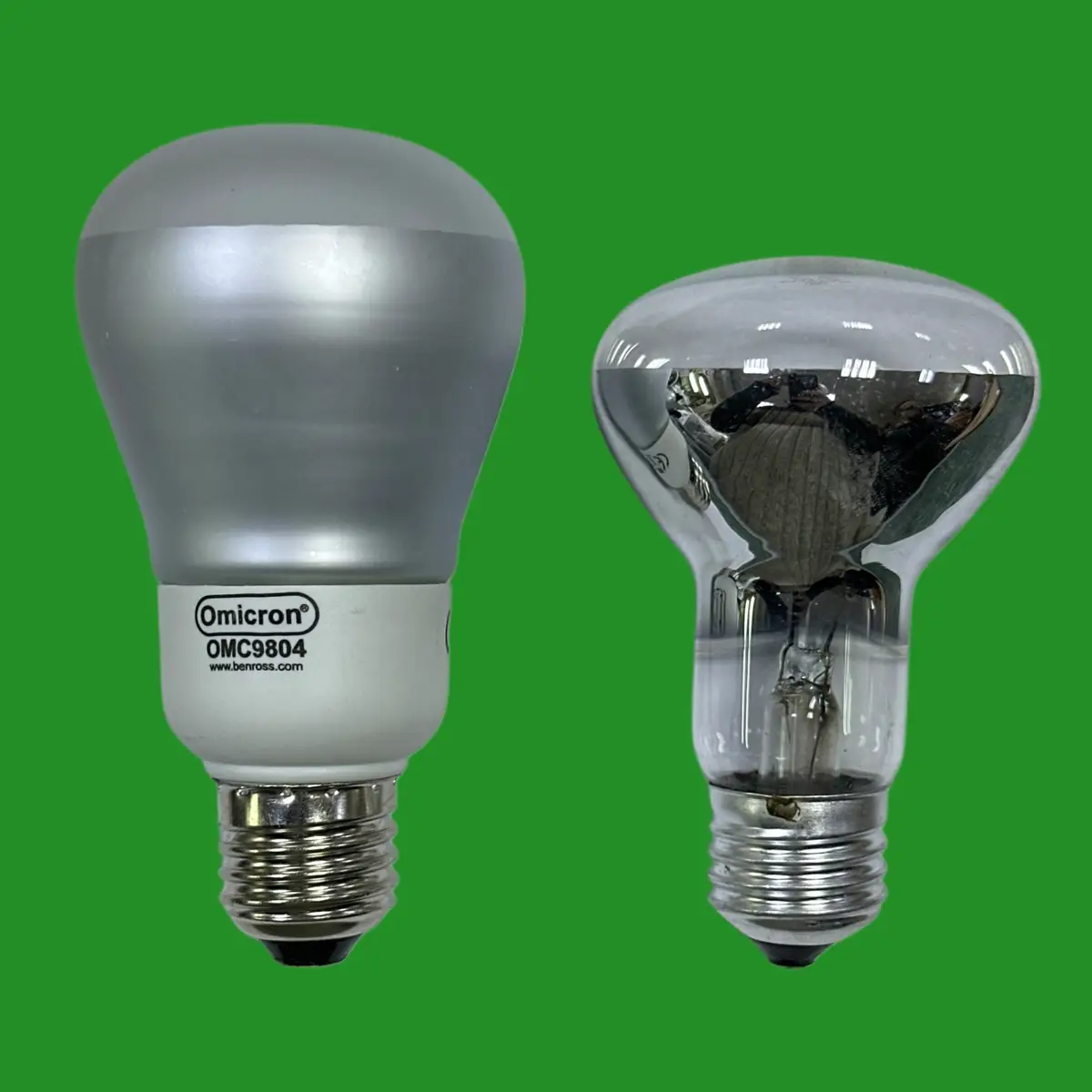 2x 9W (=50W) Omicron CFL R63 Low Energy Reflector Spot Light ES E27 Light Bulbs - image 2 | Free standard UK delivery included | Discount Quality Products