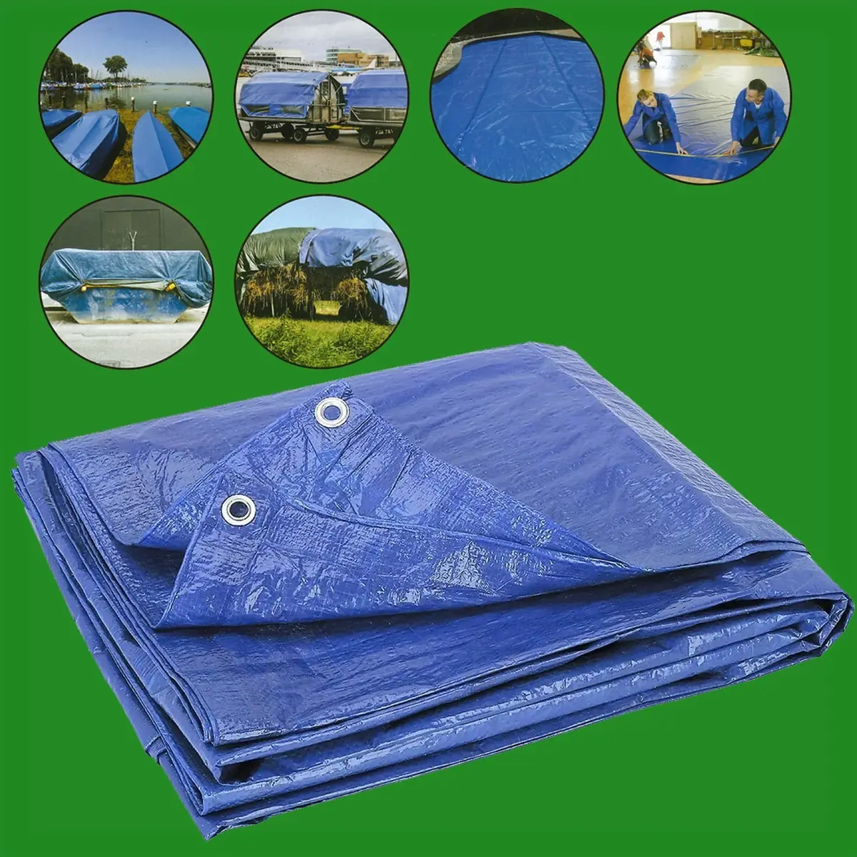 1.8m x 1.2m (6'x4') Waterproof Heavy Duty Strong Tarpaulin Camping, Garden Cover