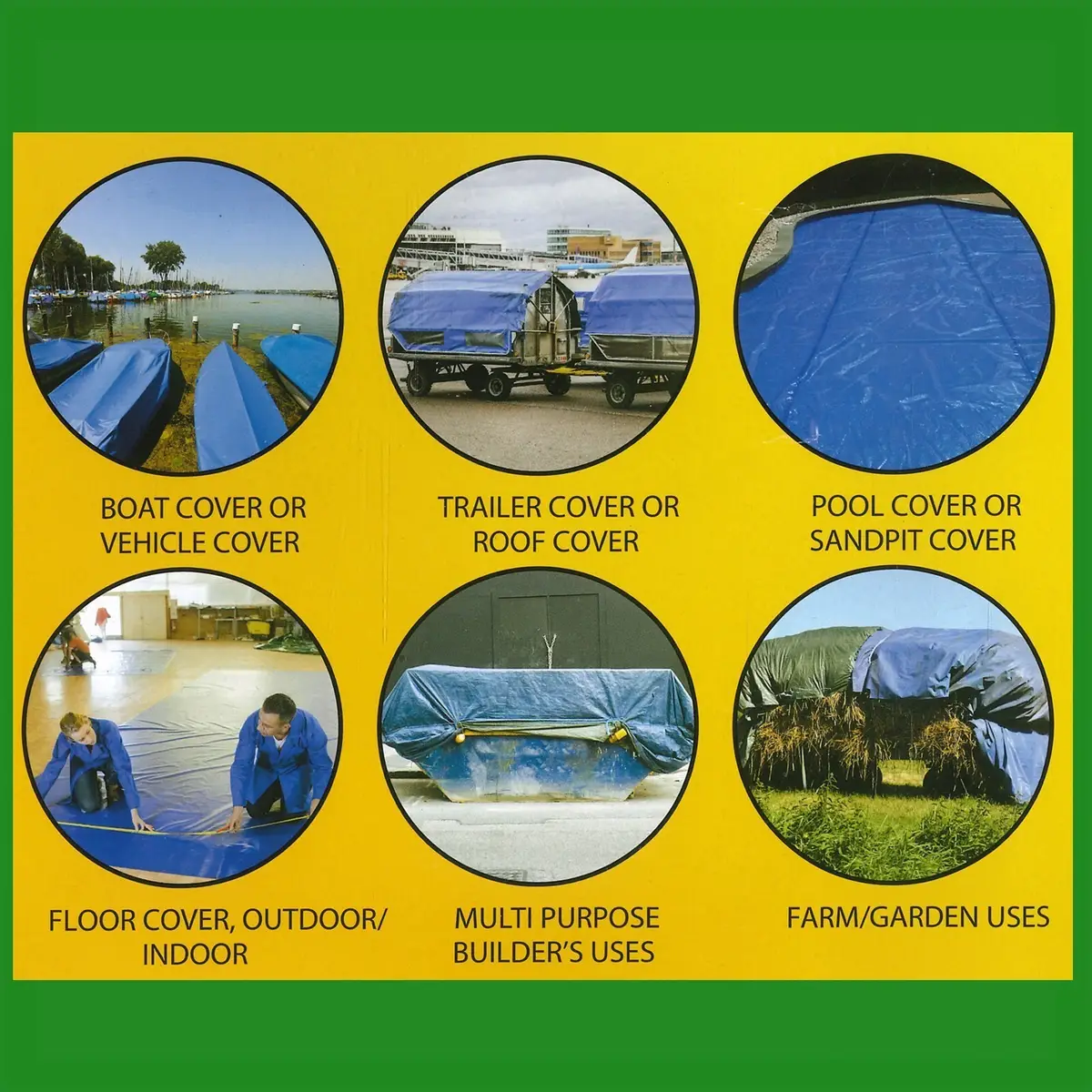 1.8m x 1.2m (6'x4') Waterproof Heavy Duty Strong Tarpaulin Camping, Garden Cover - image 2 | Free standard UK delivery included | Discount Quality Products