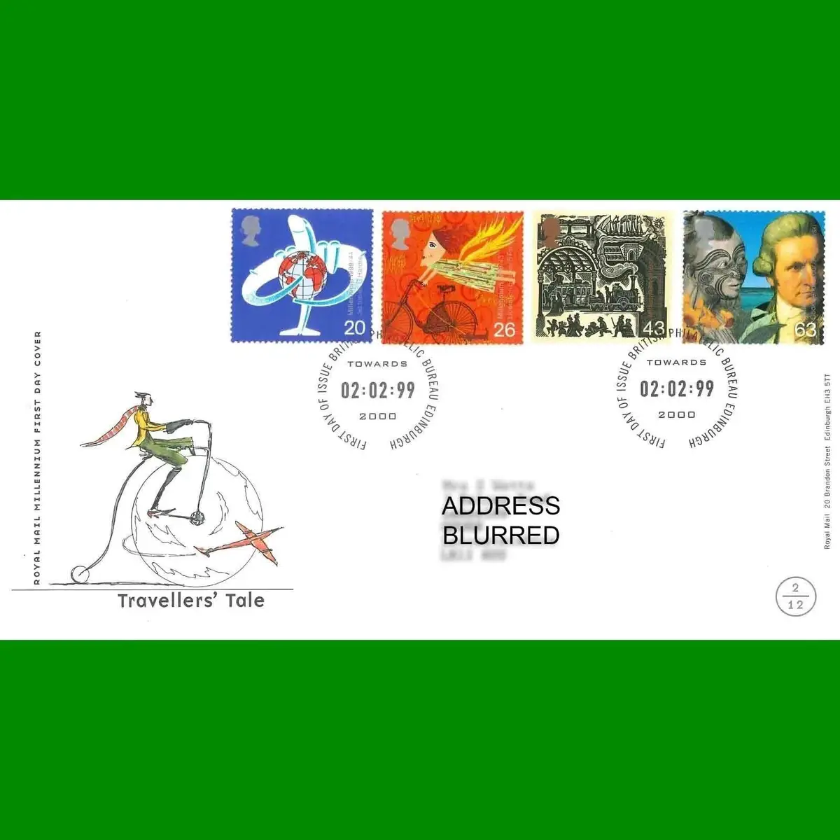FDC Travellers' Tale Commemorative Royal Mail First Day Cover, 2.2.1999