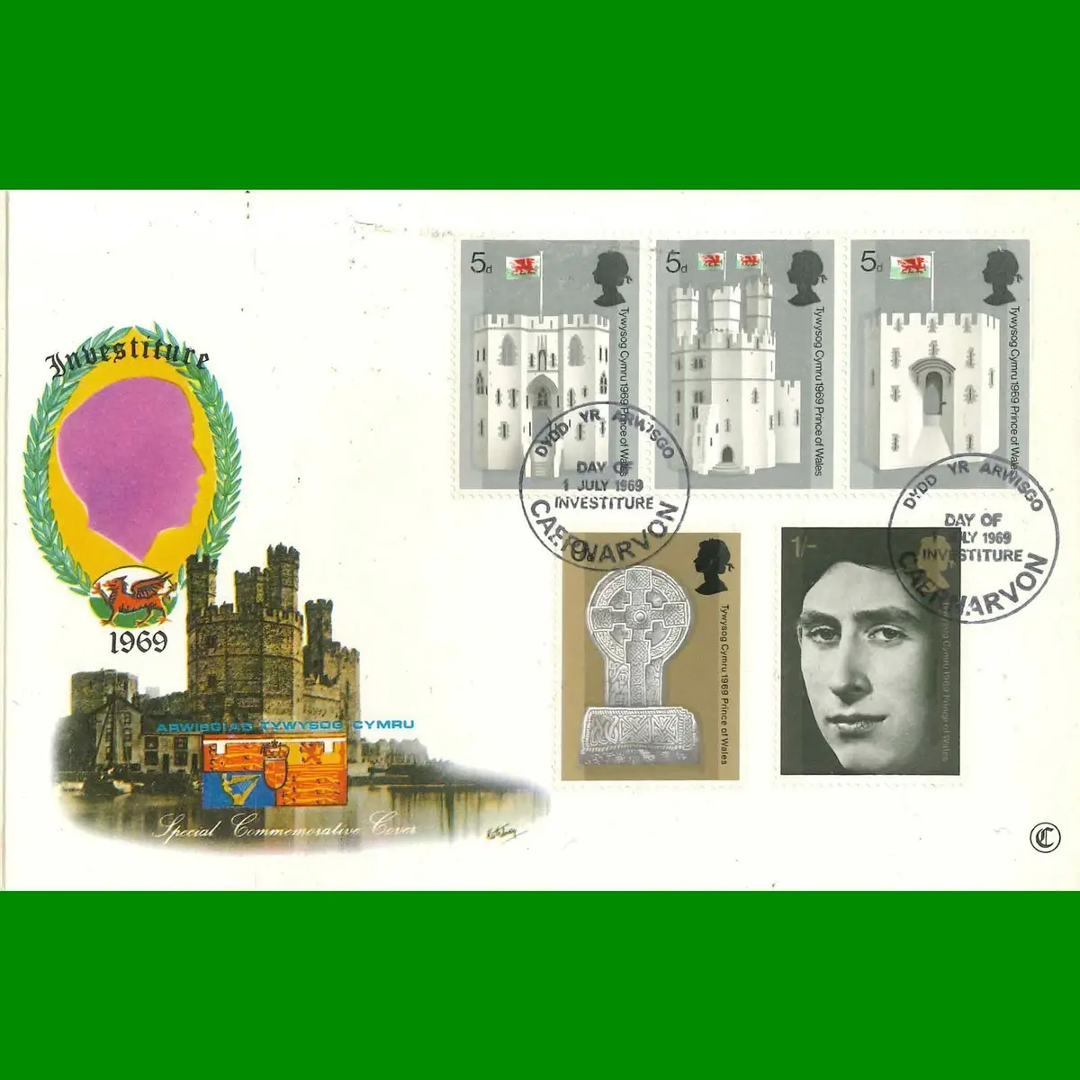 FDC Charles, Prince of Wales Investiture Commemorative First Day Cover, 1.7.1969
