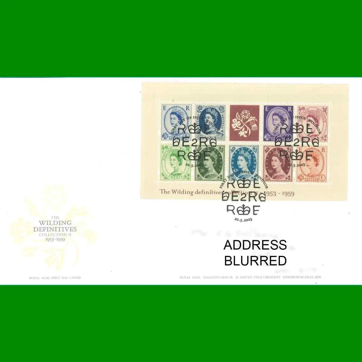 FDC Wilding Definitives Collection II Royal Mail First Day Cover Stamp 20.5.2003