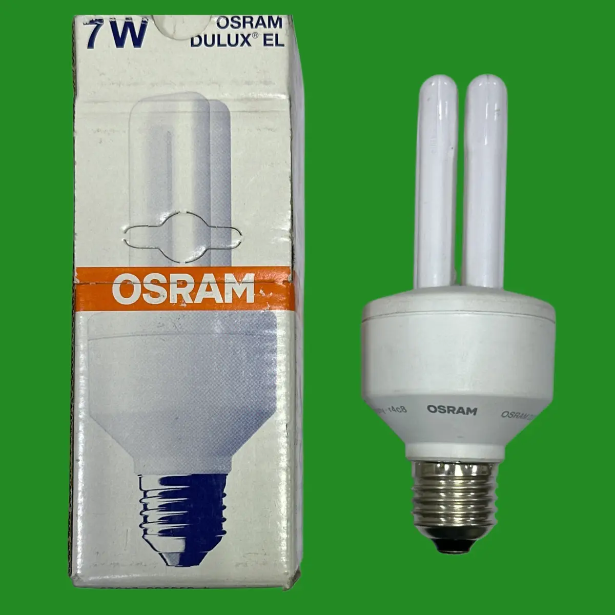 7W (=40W) OSRAM Low Energy Power Saving CFL Stick Light Bulb ES E27 Edison Screw