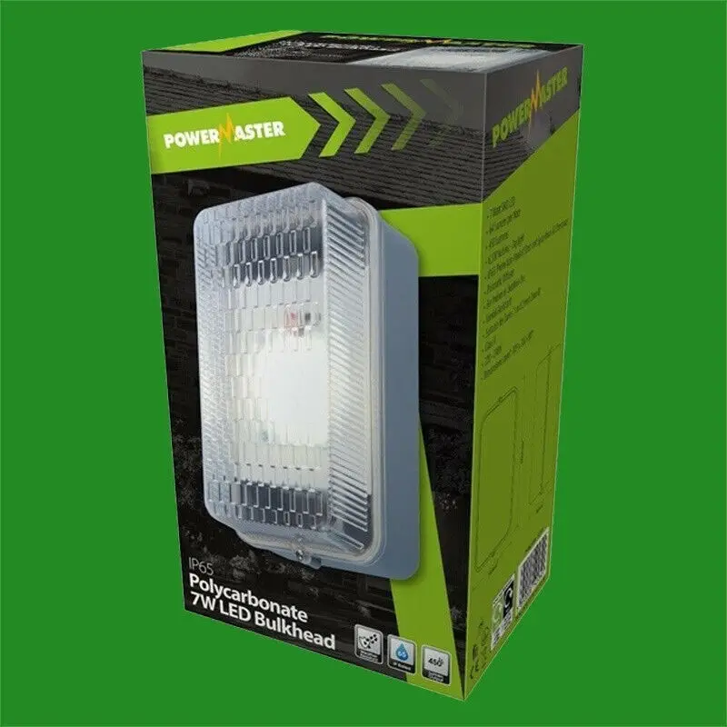 Powermaster 7W LED Polycarbonate Bulkhead IP65 Weather Resistant 450 Lumens - image 3 | Free standard UK delivery included | Discount Quality Products