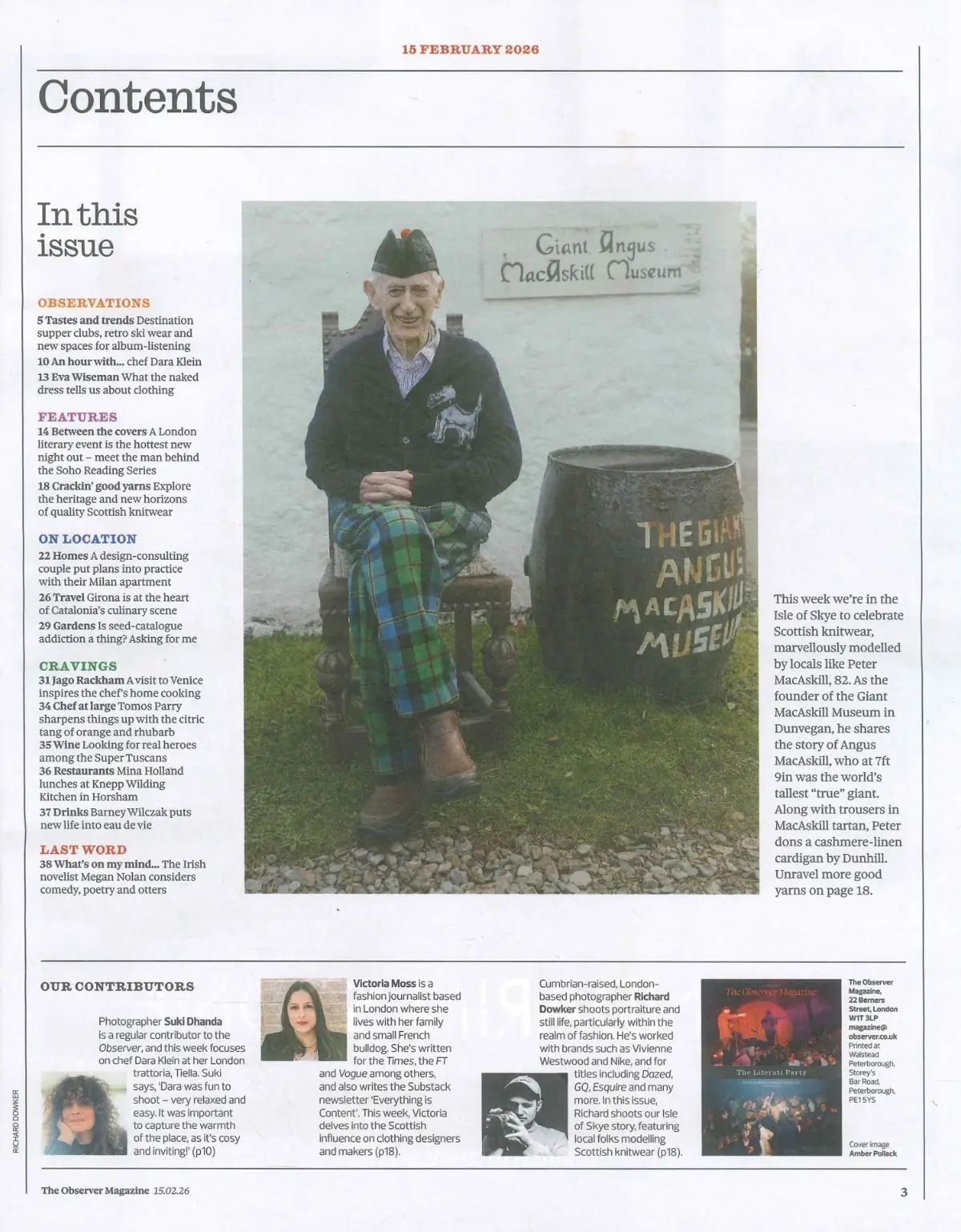 Observer Magazine: Literati Party, Dara Klein, Tomos Parry, Megan Nolan, 15.2.26 - image 3 | Free standard UK delivery included | Discount Quality Products
