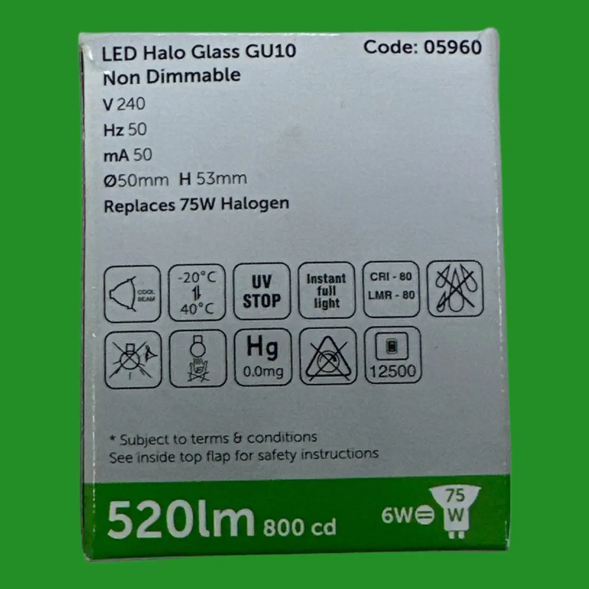 2x 6W (=75W) Bell LED GU10 Reflector Spot Light Bulb Lamp 2700K Halo Glass - image 2 | Free standard UK delivery included | Discount Quality Products