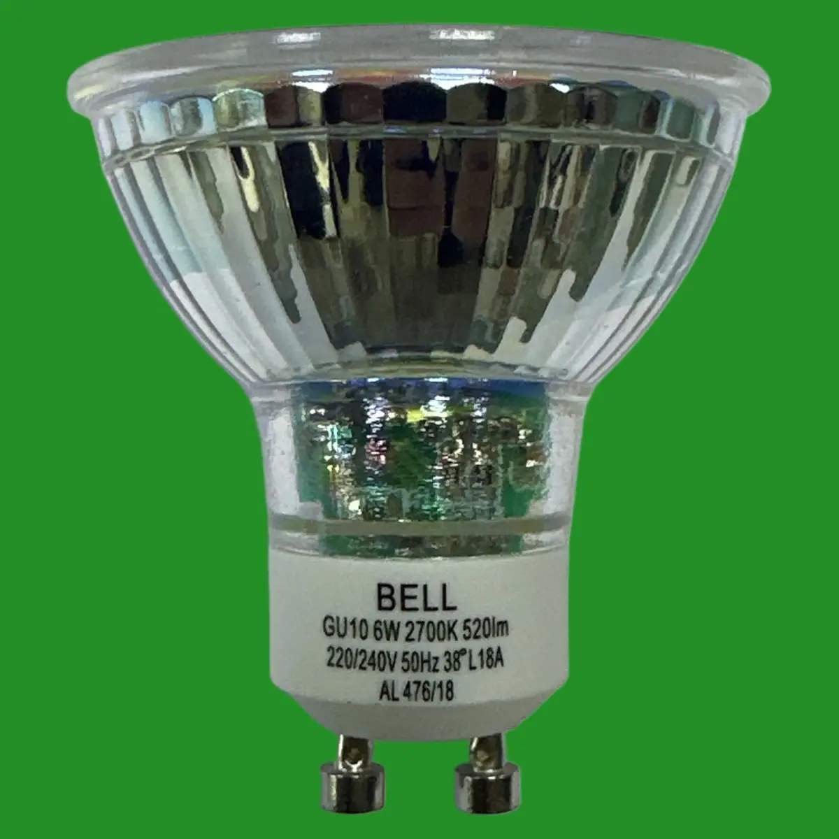 2x 6W (=75W) Bell LED GU10 Reflector Spot Light Bulb Lamp 2700K Halo Glass - image 3 | Free standard UK delivery included | Discount Quality Products