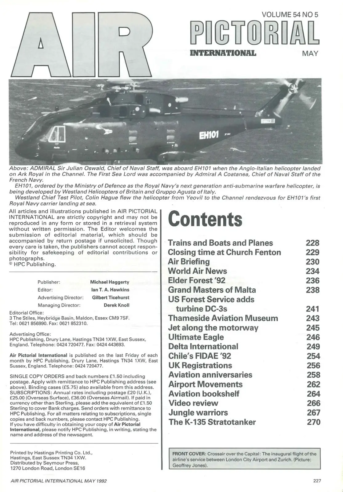 Air Pictorial Magazine: Vintage, Military & Civil Aviation, Planes, May 1992 - image 2 | Free standard UK delivery included | Discount Quality Products