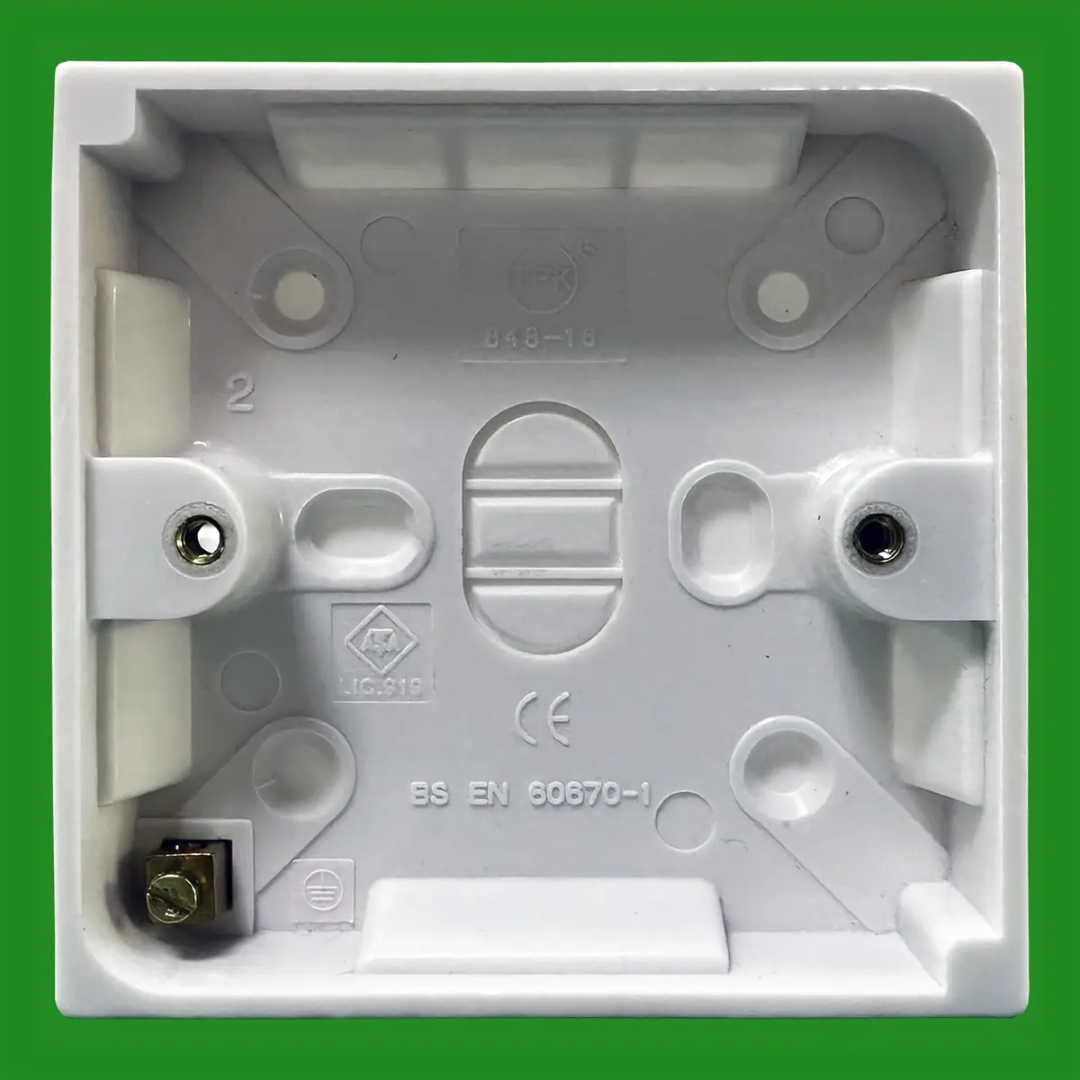 16mm Single 1 Gang Surface Mount Slim Pattress Back Box Wall Socket Light Switch - image 2 | Free standard UK delivery included | Discount Quality Products