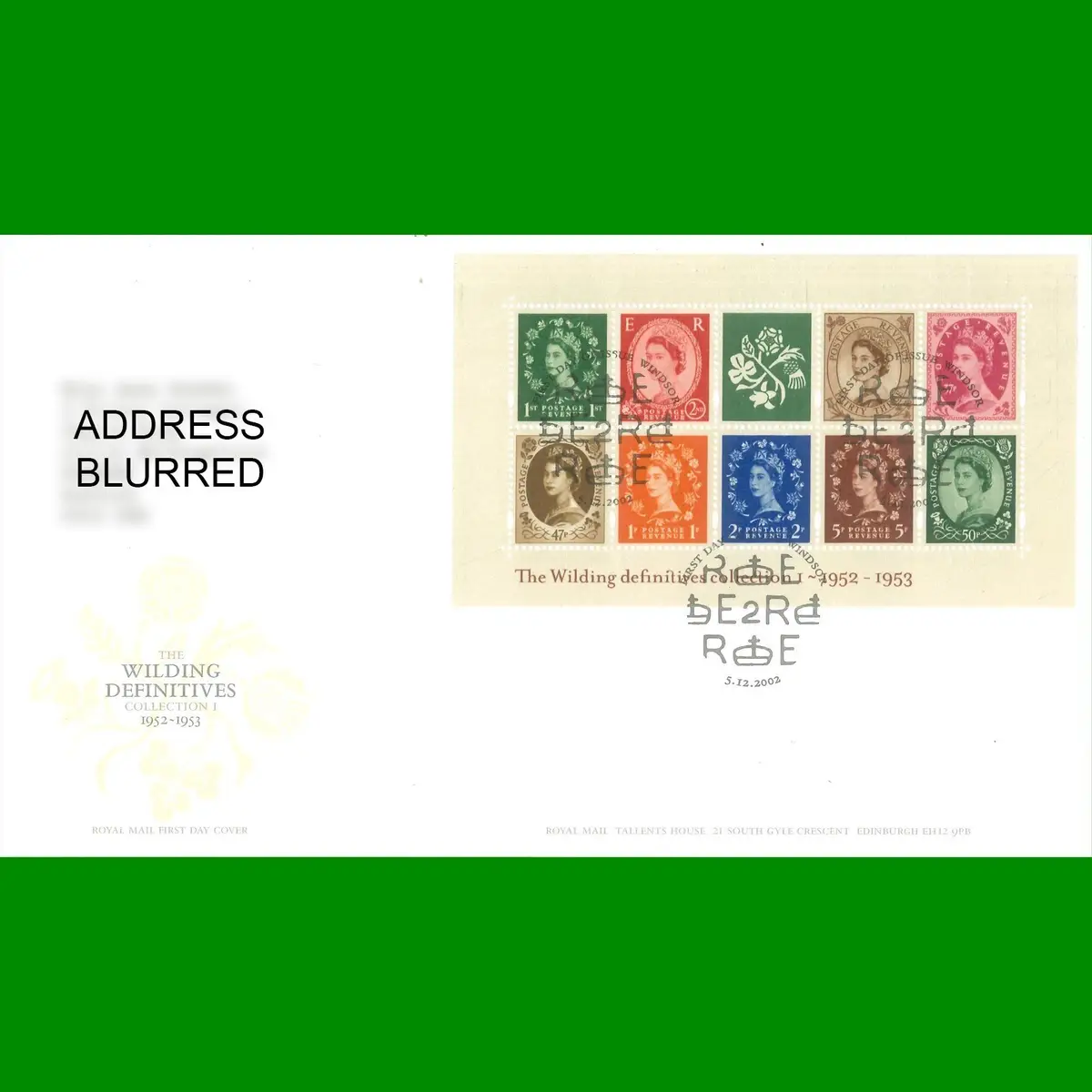 FDC Wilding Definitives Collection I Royal Mail First Day Cover Stamps 5.12.2002