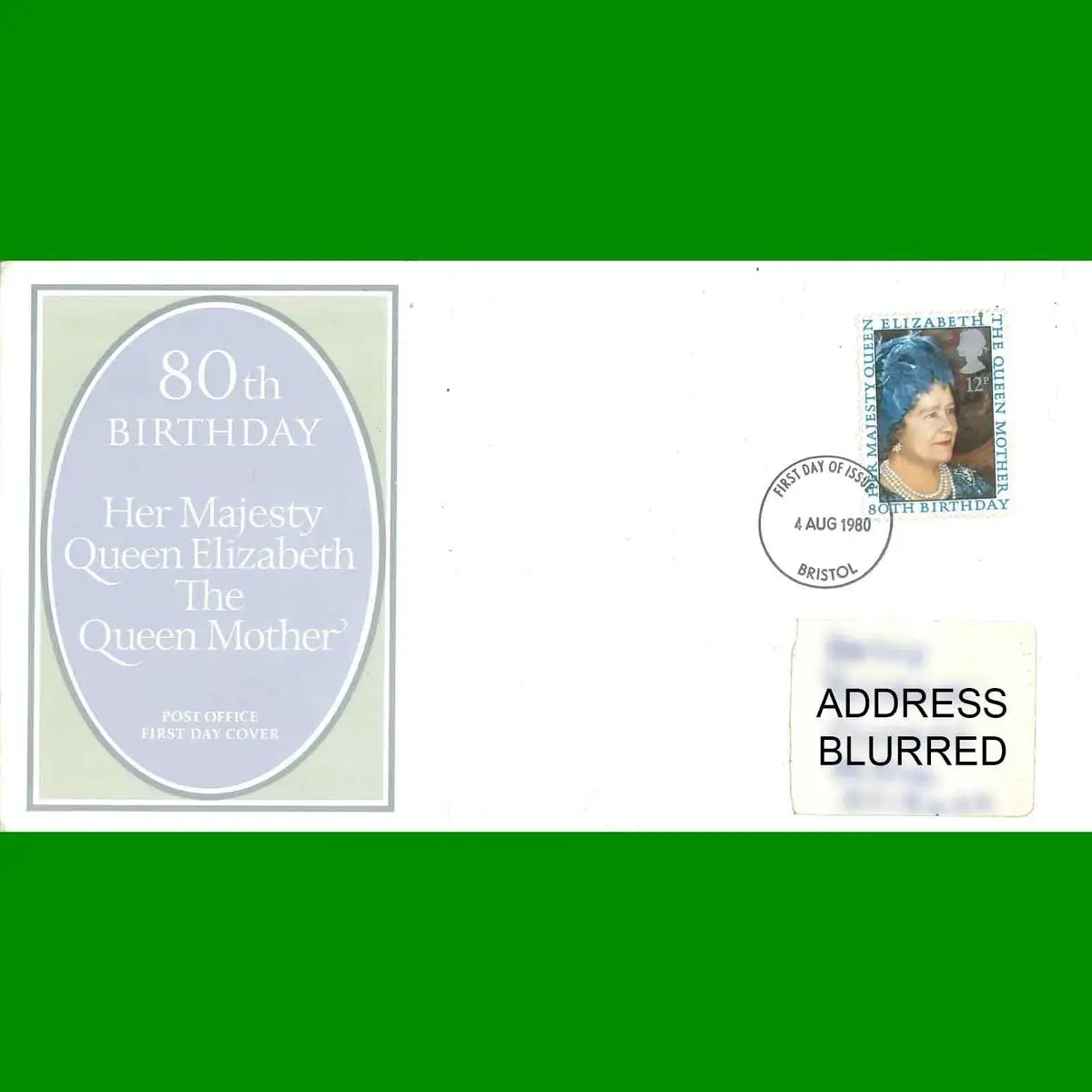 FDC 80th Birthday of Elizabeth Queen Mother Post Office First Day Cover 4.8.1980