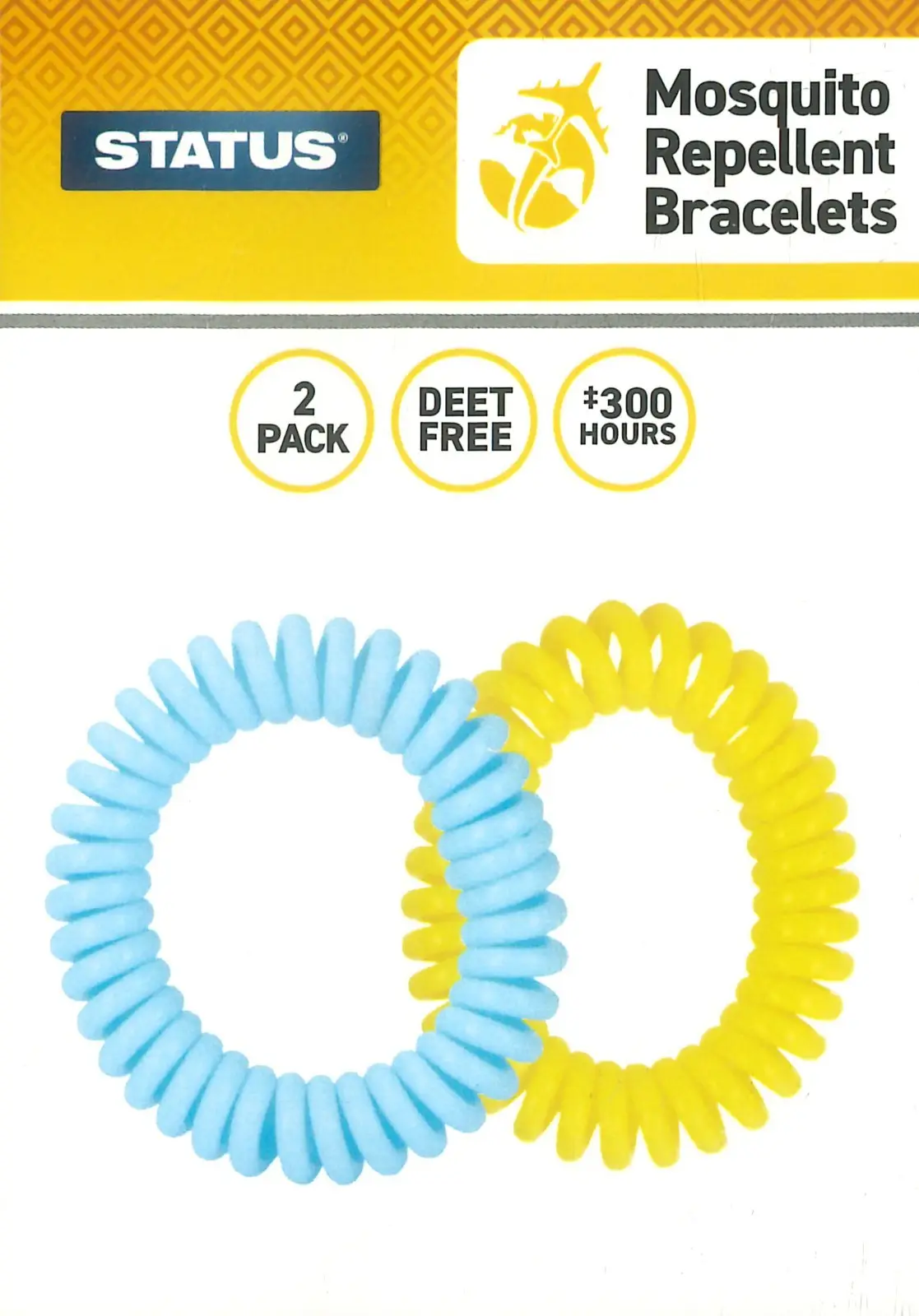 2pk Mosquito Bug Insect Pest Repellent Bracelets 300 Hours DEET Free Protection