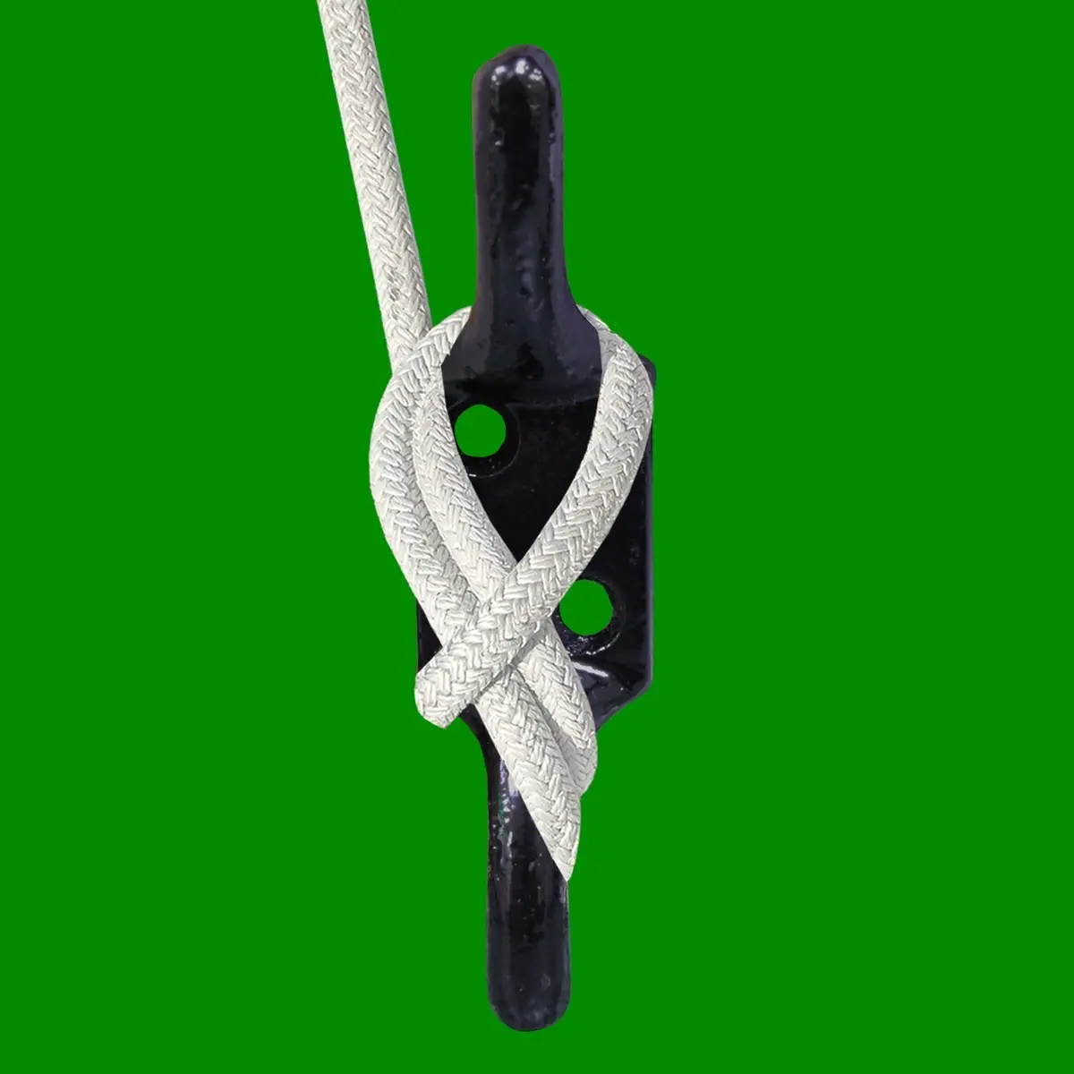 2x 100mm (4") Black Cast Iron Cleat Hook, Flag Pole Rope Halyard Washing Line - image 2 | Free standard UK delivery included | Discount Quality Products
