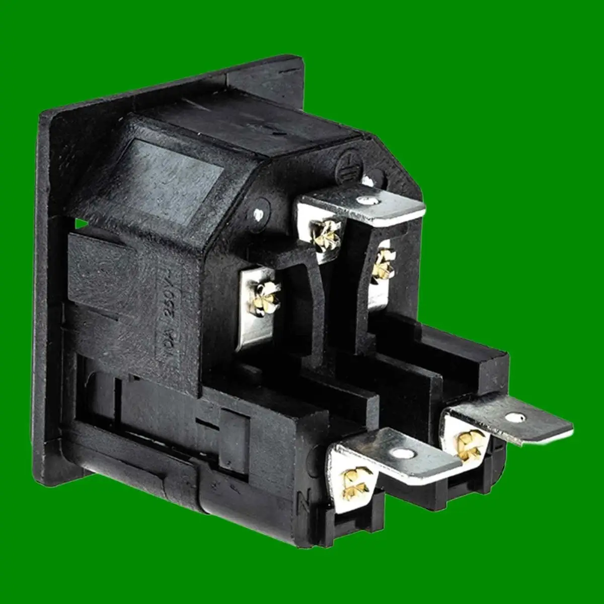 Snap-In Fused IEC Male Panel Chassis Socket, 250V 10A, Kettle Lead Rewireable - image 3 | Free standard UK delivery included | Discount Quality Products