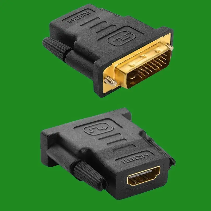 100x HDMI Female to DVI-D Male Adaptor Socket to Plug Connector 1080p TV Laptop