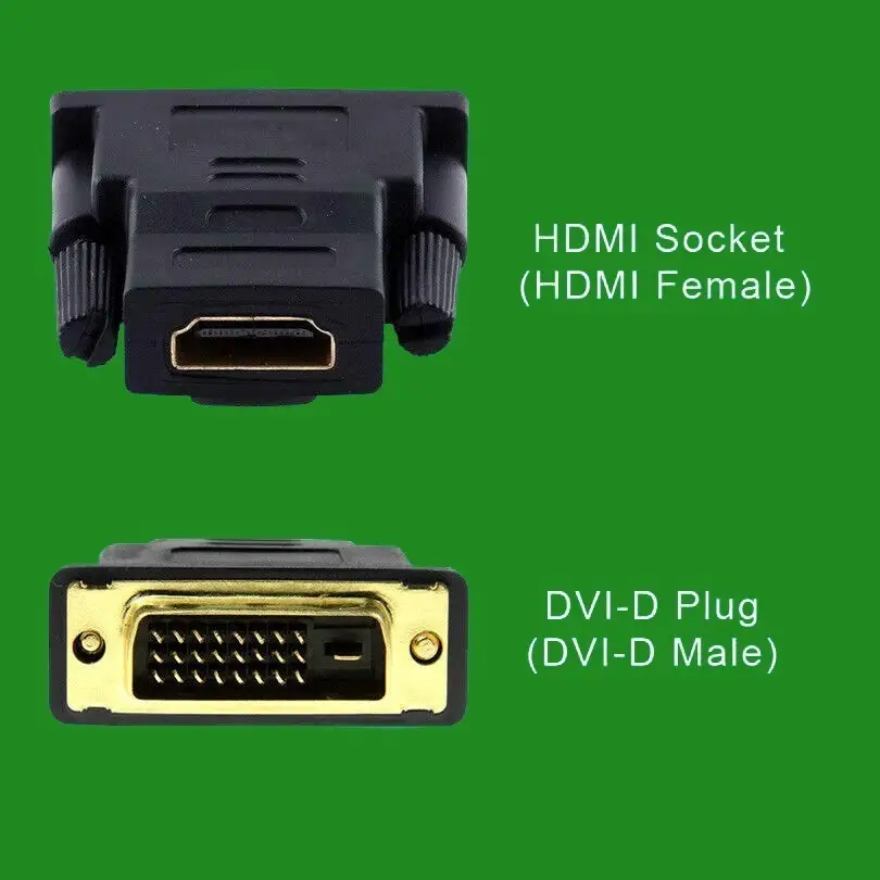 100x HDMI Female to DVI-D Male Adaptor Socket to Plug Connector 1080p TV Laptop - image 4 | Free standard UK delivery included | Discount Quality Products