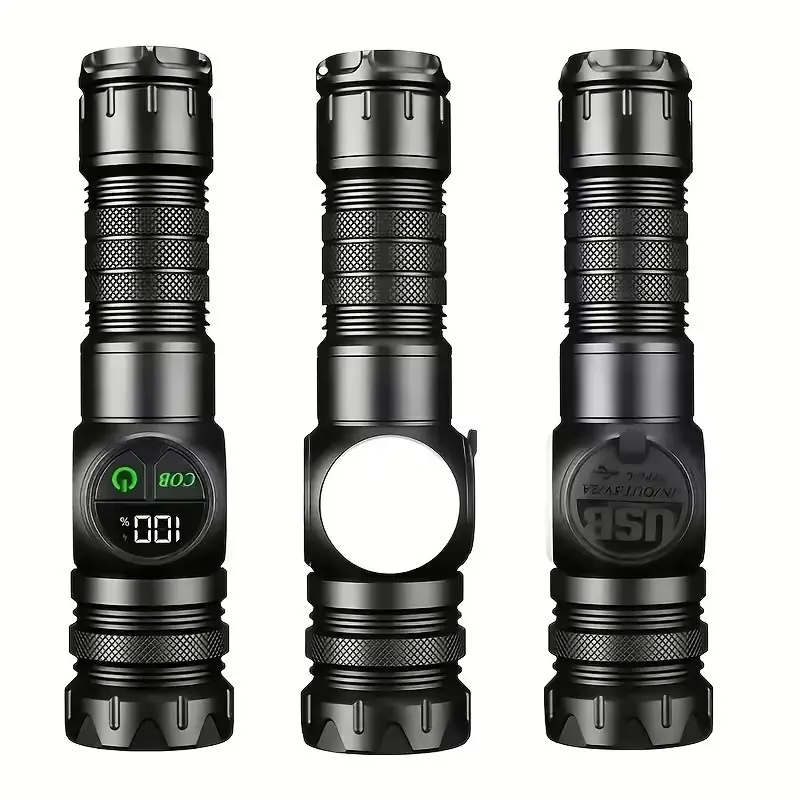 LED Flashlight Zoomable Torch USB Rechargeable, Indoor, Outdoor, Camping, Hiking - image 3 | Free standard UK delivery included | Discount Quality Products