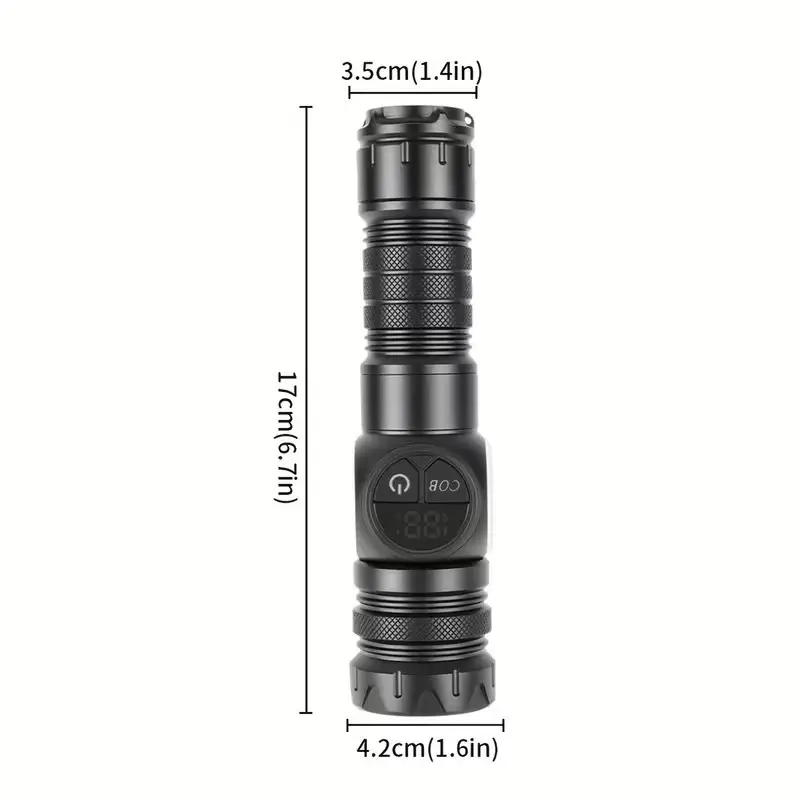 LED Flashlight Zoomable Torch USB Rechargeable, Indoor, Outdoor, Camping, Hiking - image 6 | Free standard UK delivery included | Discount Quality Products