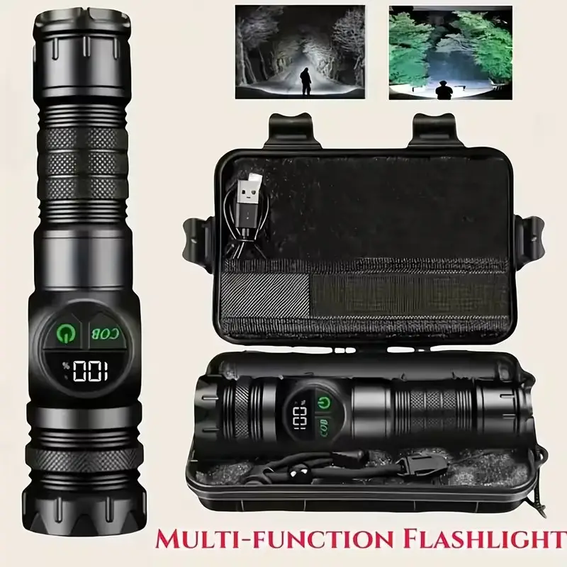 LED Flashlight Zoomable Torch USB Rechargeable, Indoor, Outdoor, Camping, Hiking - image 7 | Free standard UK delivery included | Discount Quality Products