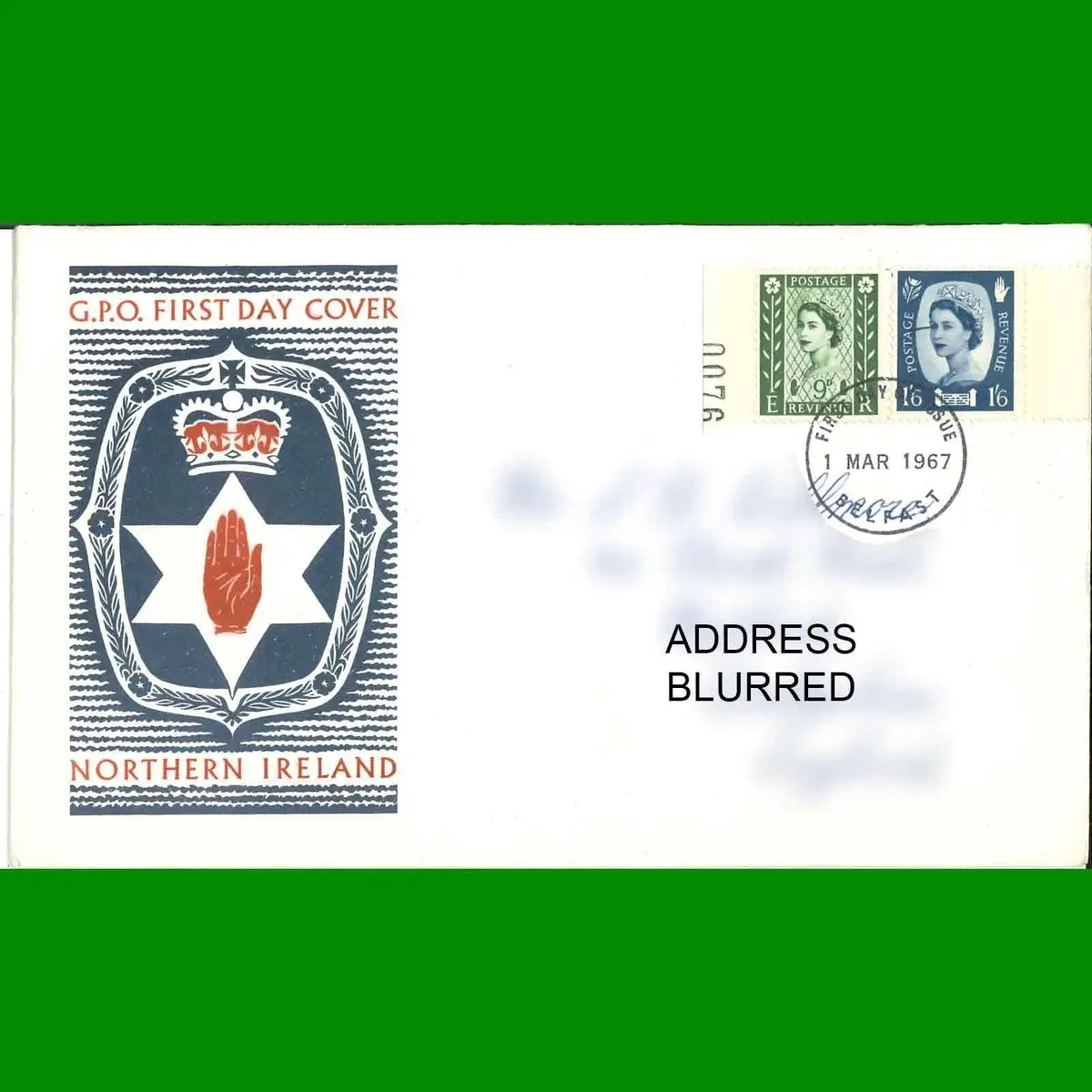 FDC Regional Wilding Definitive - Northern Ireland, First Day Cover, 1.3.1967