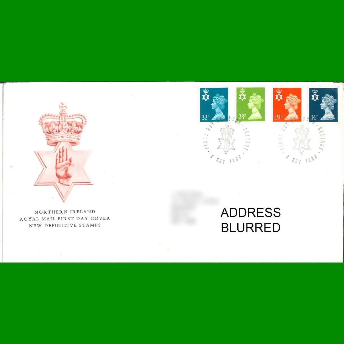 FDC Regional Definitive - Northern Ireland, First Day Cover Stamps, 8.11.1988
