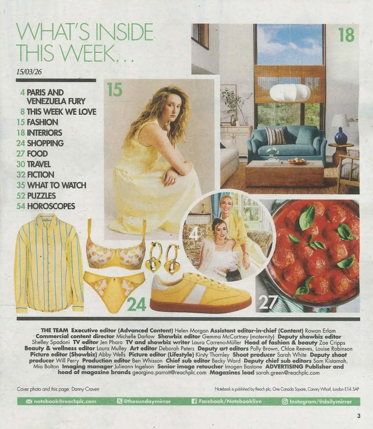 Sunday Mirror Notebook Magazine: Paris & Venezuela Fury, Fashion, Style, 15.3.26 - image 3 | Free standard UK delivery included | Discount Quality Products