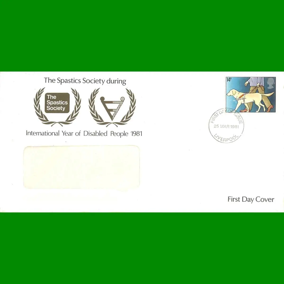 FDC Spastics Society International Year of Disabled First Day Cover, 25.3.1981