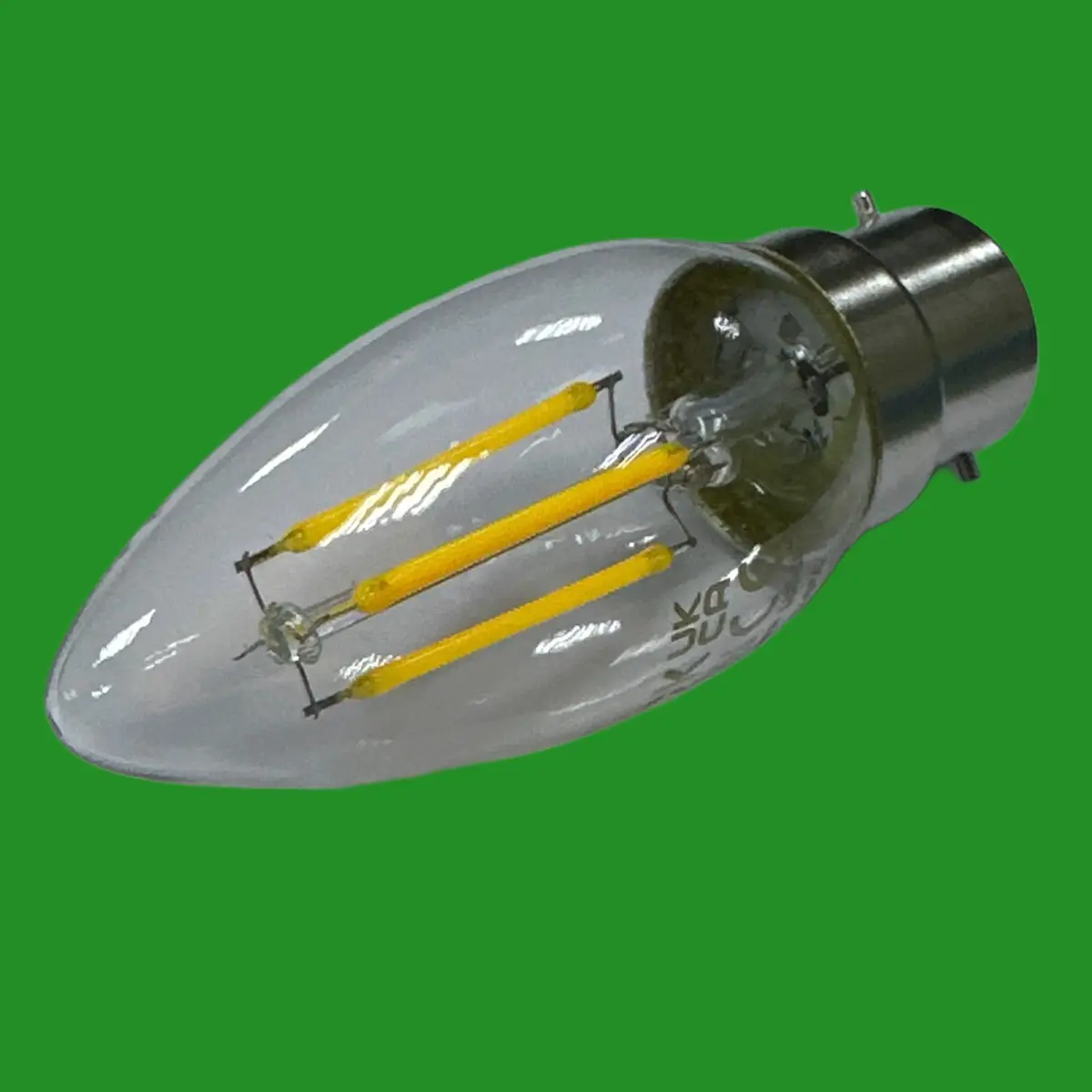 4x 4W (=40W) Knightsbridge LED Dimmable Filament Clear Candle Light Bulb BC B22 - image 3 | Free standard UK delivery included | Discount Quality Products