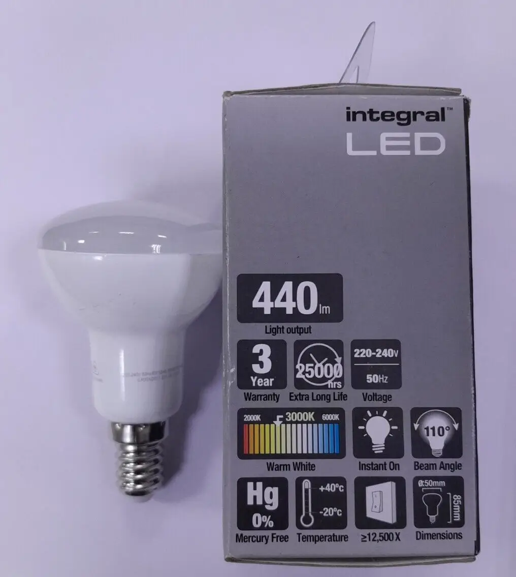6W (=40W) R50 Reflector Spotlight LED E14 SES 3000K Small Screw Light Bulb Lamp - image 2 | Free standard UK delivery included | Discount Quality Products