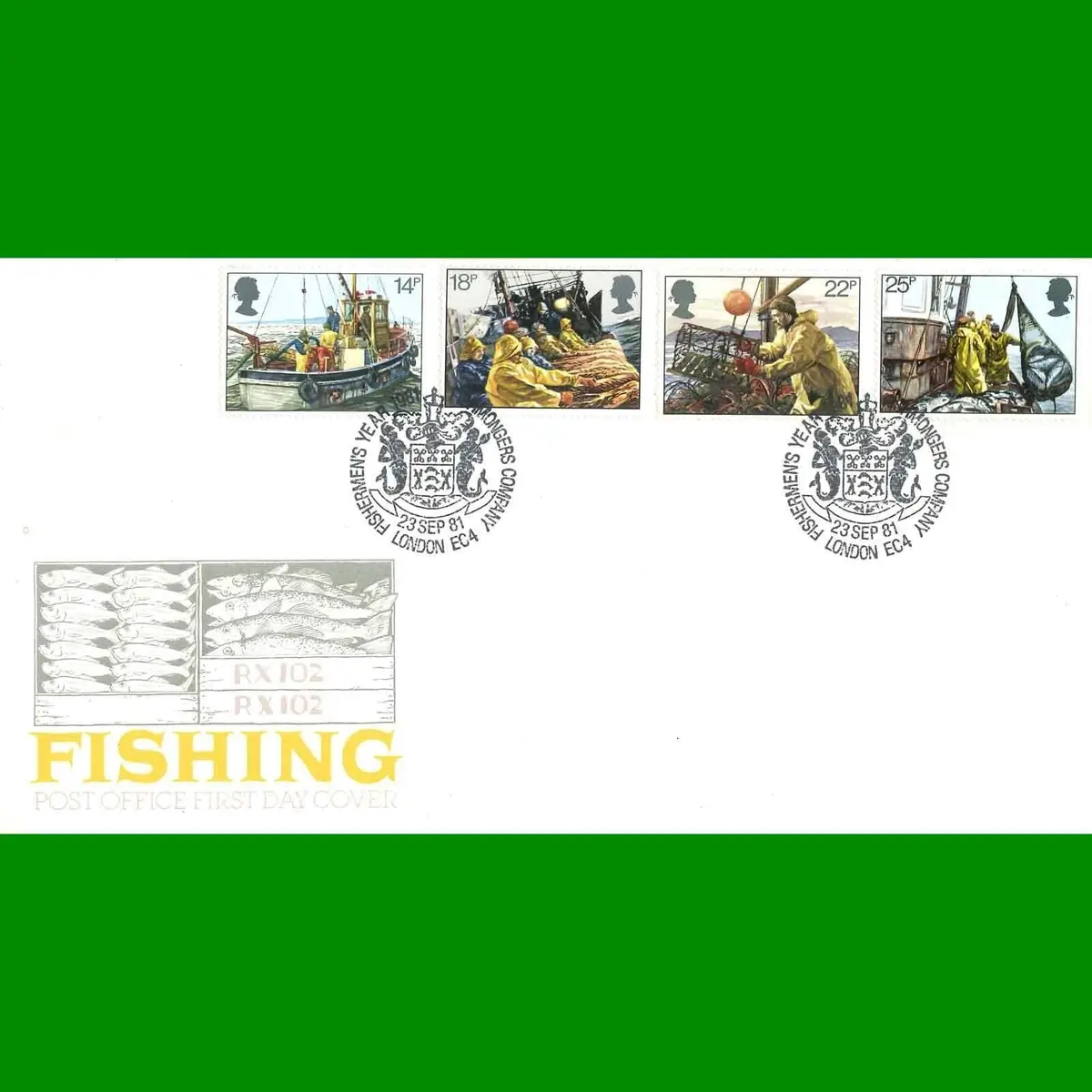FDC Fishing Commemorative Post Office First Day Cover Stamps, 23.9.1981