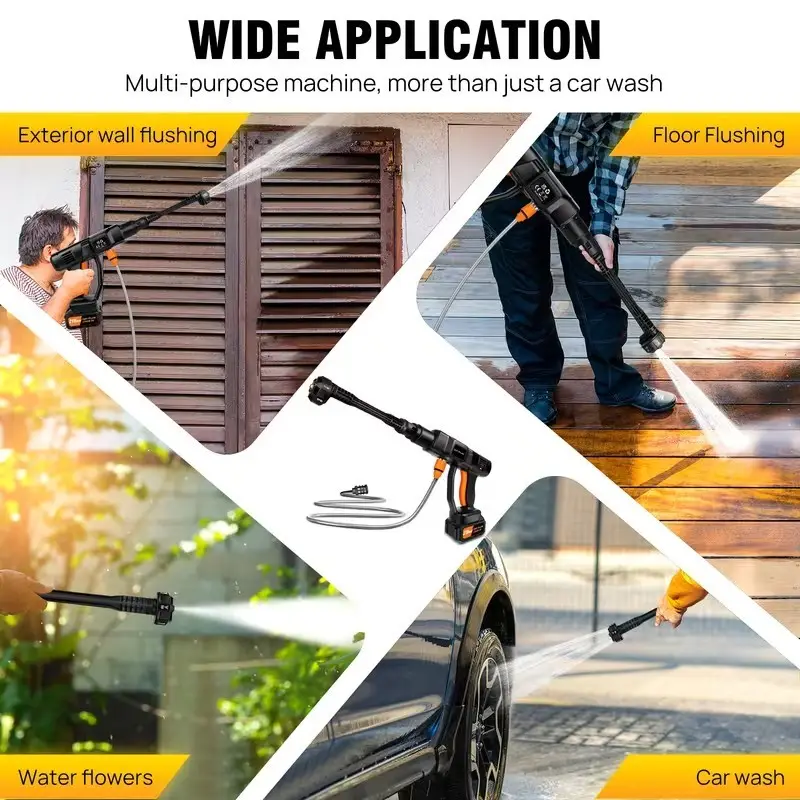 Cordless High-Pressure Washer 45 Bar 6-in-1 Nozzle, 5m Hose, 2x Battery Included - image 3 | Free standard UK delivery included | Discount Quality Products