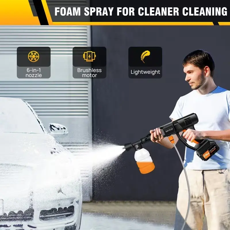 Cordless High-Pressure Washer 45 Bar 6-in-1 Nozzle, 5m Hose, 2x Battery Included - image 2 | Free standard UK delivery included | Discount Quality Products