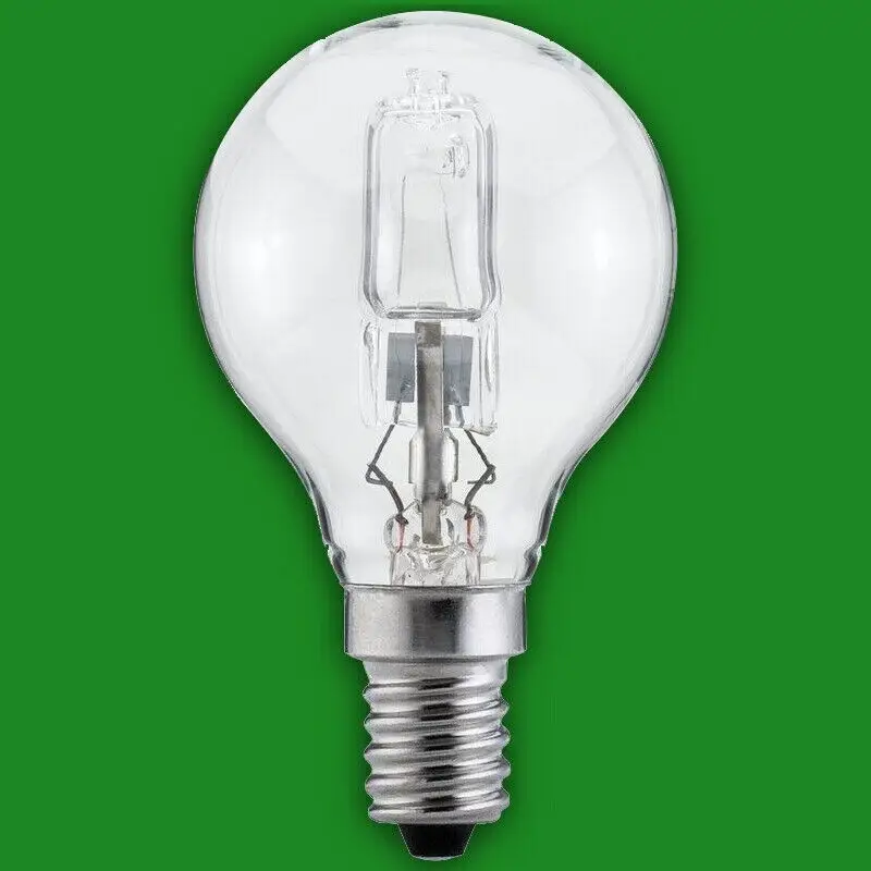 12x 18W (=23W) Clear Eco Halogen Golf Round G45 SES E14 Light Bulbs Lamp