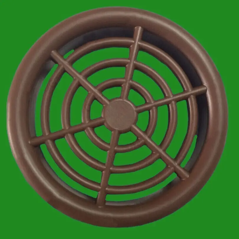 100x Brown Roof Soffit Round Air Vents Eaves 48mm Grille 44mm Hole Ventilation - image 2 | Free standard UK delivery included | Discount Quality Products