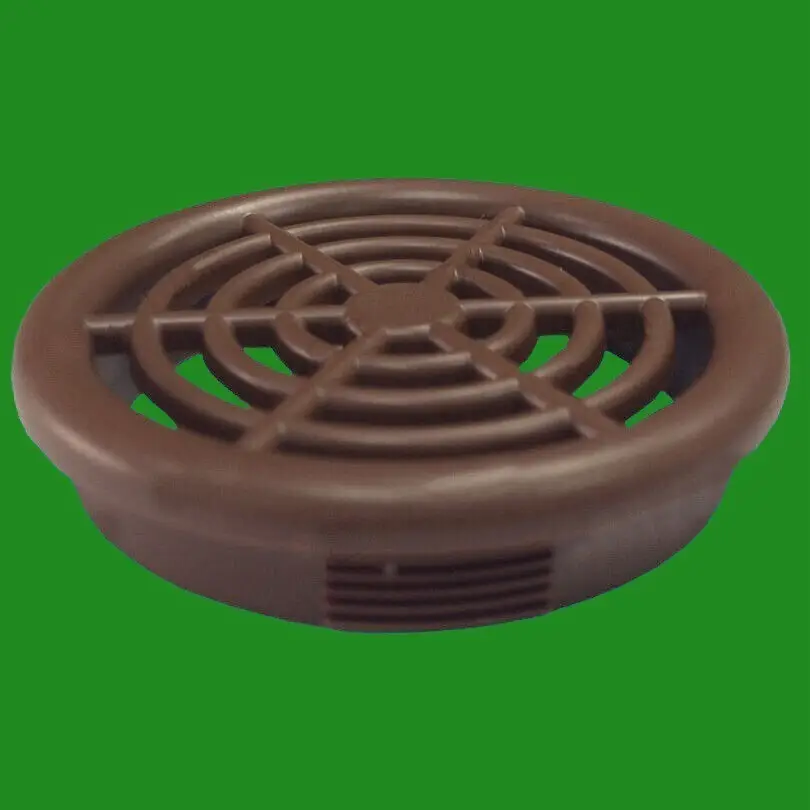 100x Brown Roof Soffit Round Air Vents Eaves 48mm Grille 44mm Hole Ventilation - image 4 | Free standard UK delivery included | Discount Quality Products