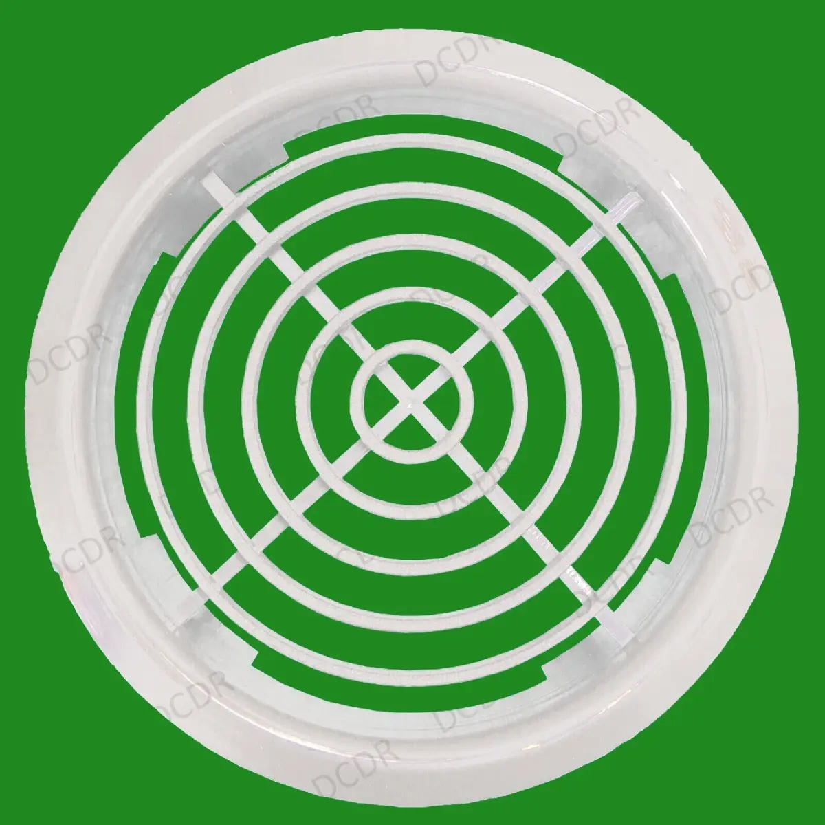 White Vivarium Reptile Push Fit Round Air Vent, 110mm, 100mm Hole - image 2 | Free standard UK delivery included | Discount Quality Products