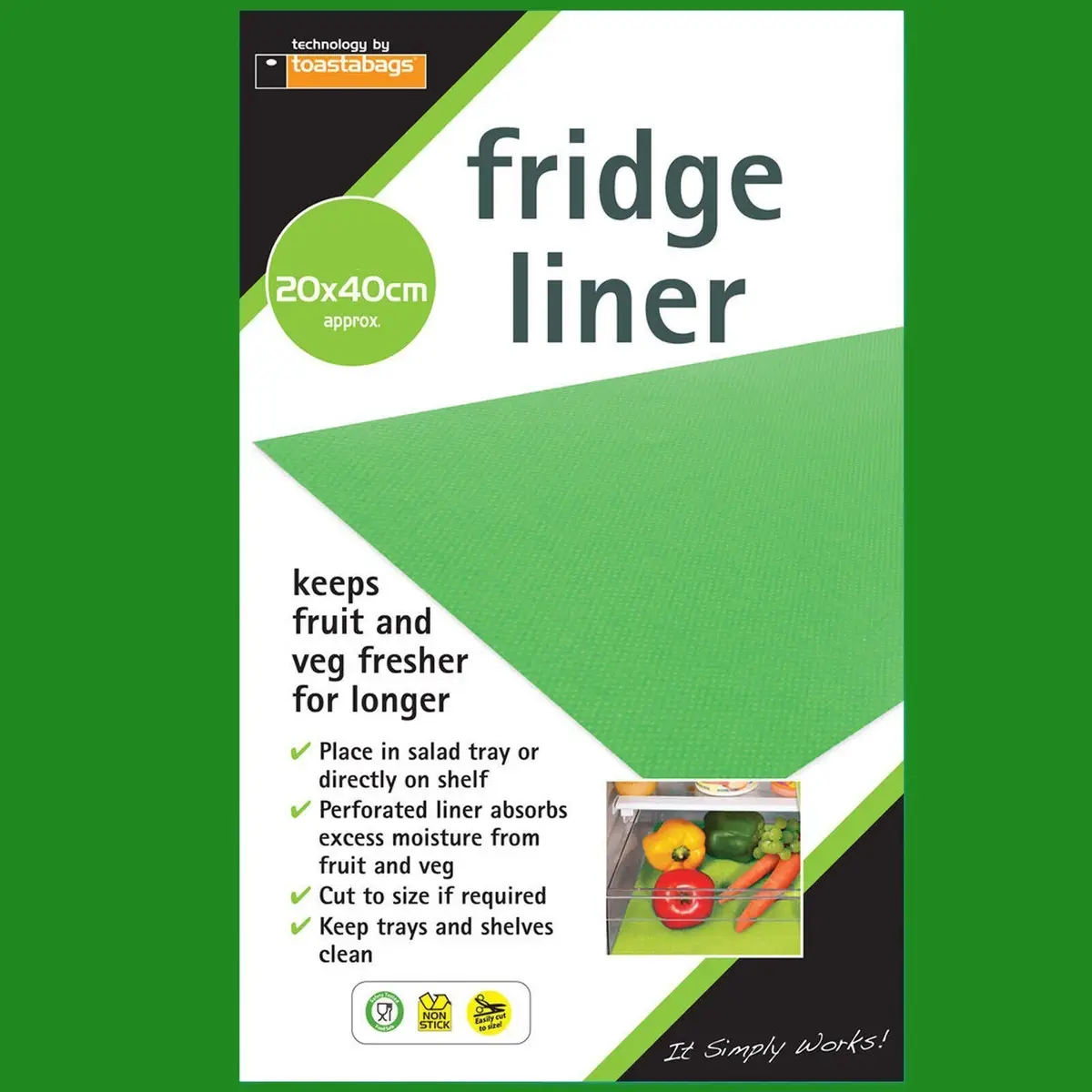 8x Fridge Liner Draw Mat Antibacterial Cabinet Cover, Fruit &amp; Veg Life Extender