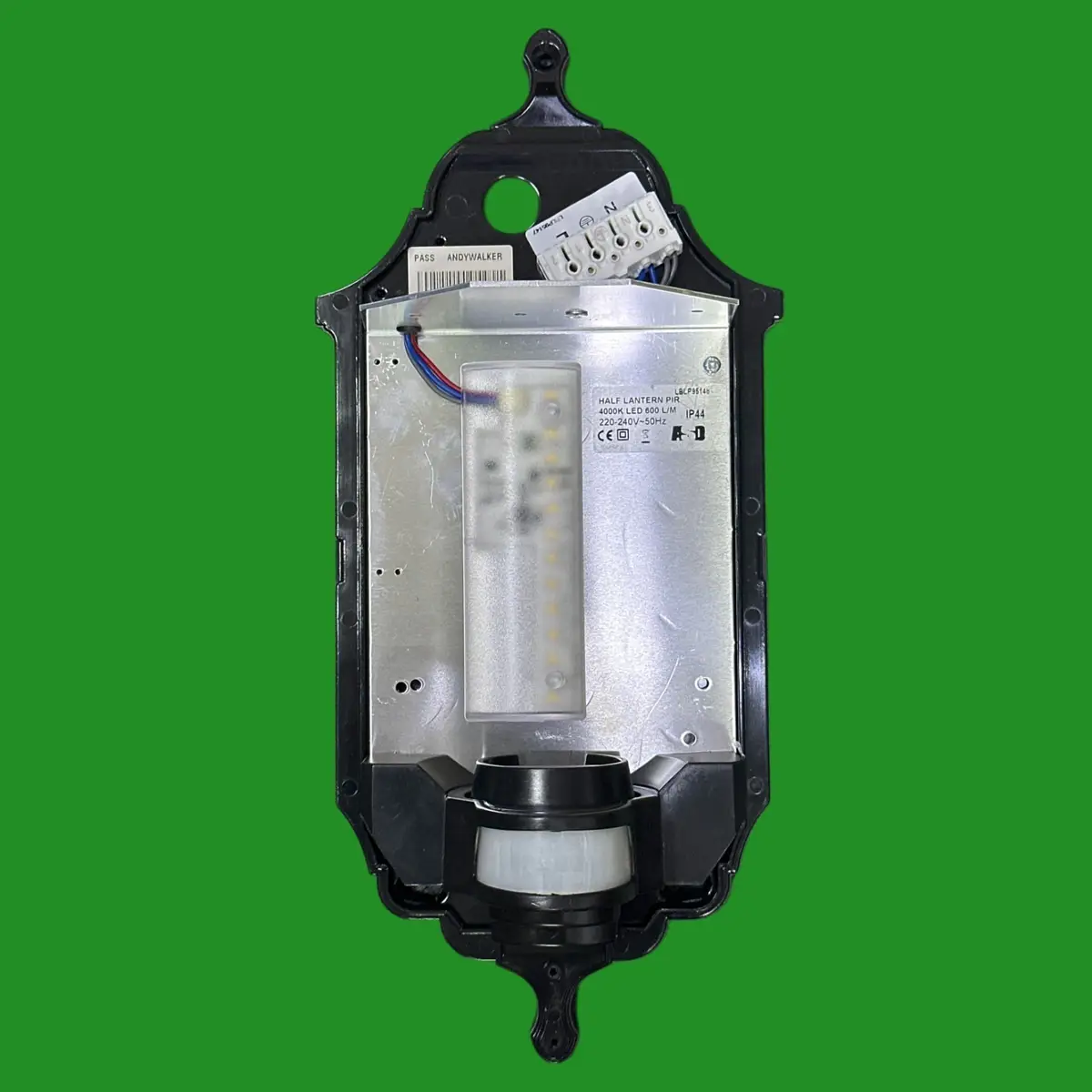 ASD 7.4W LED Black Half Lantern HI-LOW PIR Motion Sensor Security Wall Light - image 3 | Free standard UK delivery included | Discount Quality Products