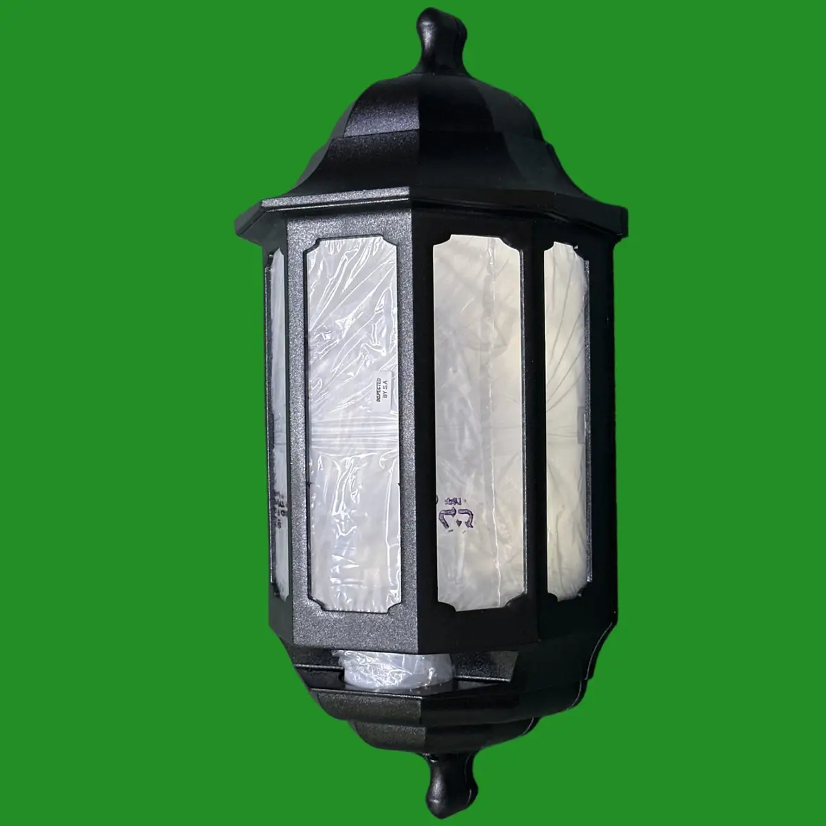 ASD 7.4W LED Black Half Lantern PIR Motion Sensor Wall Light HL/BK4LED600P 4000K - image 5 | Free standard UK delivery included | Discount Quality Products