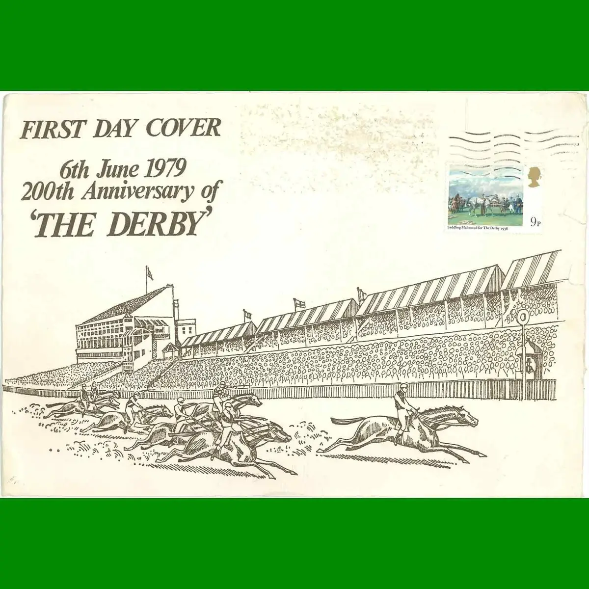 FDC Horseracing 200th Anniversary of The Derby First Day Cover Stamp, 6.6.1979