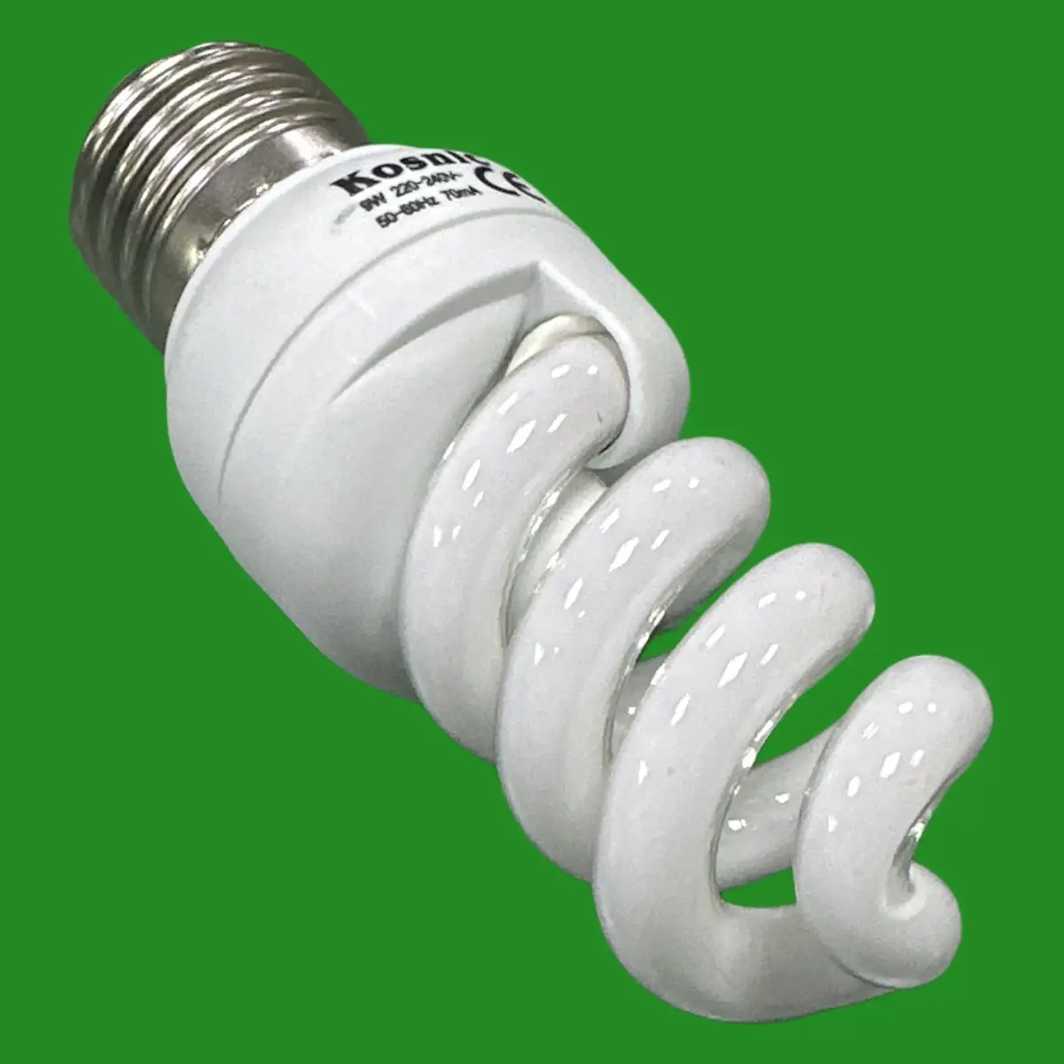 2x 9W =40W Kosnic CFL Mini Spiral Light Bulb Edison Screw ES E27 6500K Daylight - image 3 | Free standard UK delivery included | Discount Quality Products