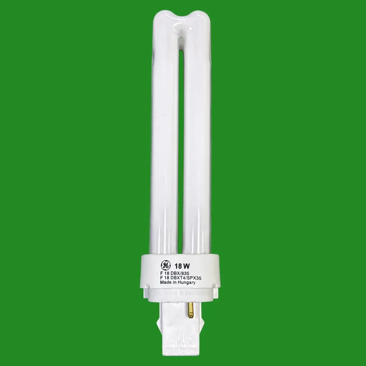 2x 18W (=100W) GE G24d-2, 2 pin 3500K Biax D Low Energy CFL Light Bulbs 830 Lamp - image 2 | Free standard UK delivery included | Discount Quality Products