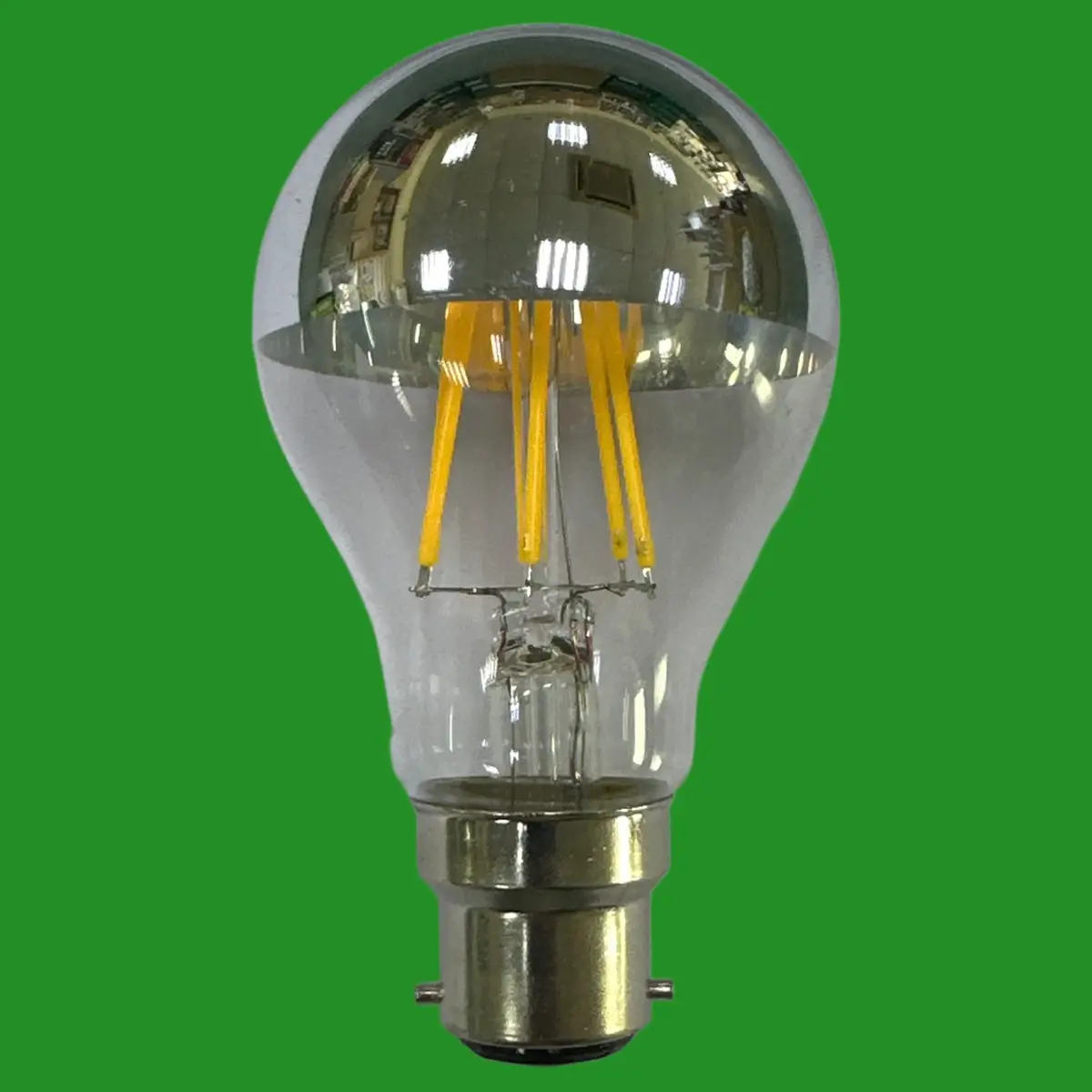 6W (=40W) Fusion Crown Silver LED Filament Mirror Top GLS Light Bulb BC B22 Lamp - image 3 | Free standard UK delivery included | Discount Quality Products