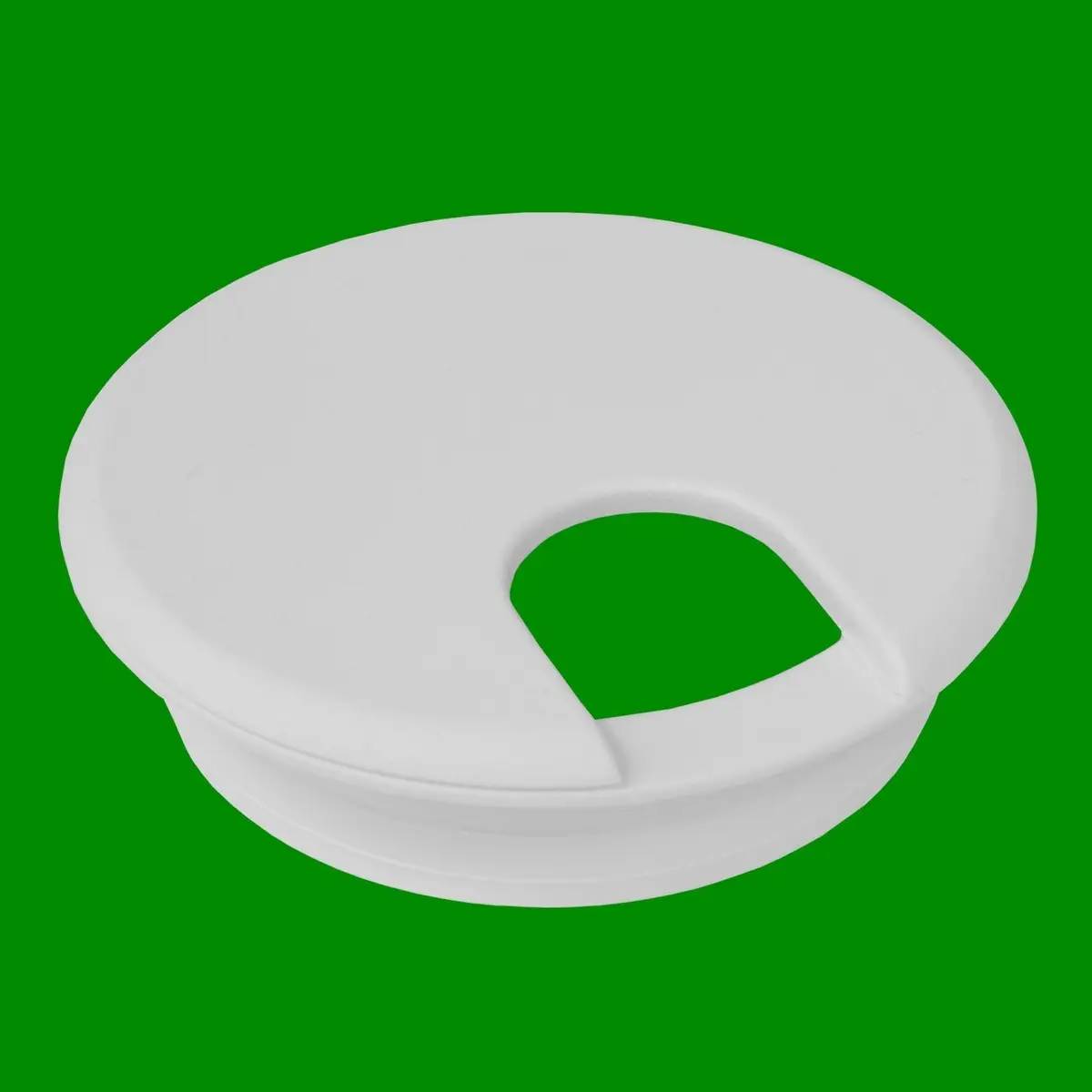 1x 80mm White Computer Desk Table Grommet Cable Outlet Tidy Port Wire Hole Cover