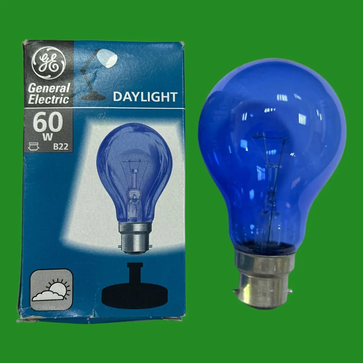 60W GE GLS Natural Daylight Simulation SAD Light Bulb B22 BC Therapy Art Craft
