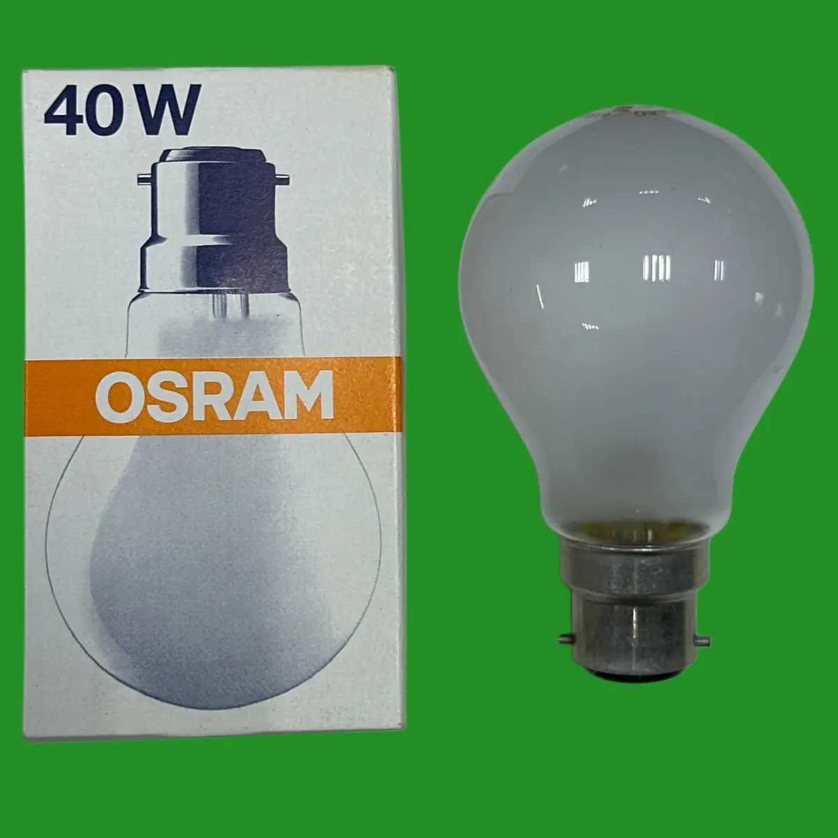 3x 40W OSRAM GLS Light Bulb Incandescent Dimmable Standard Frosted Pearl BC B22